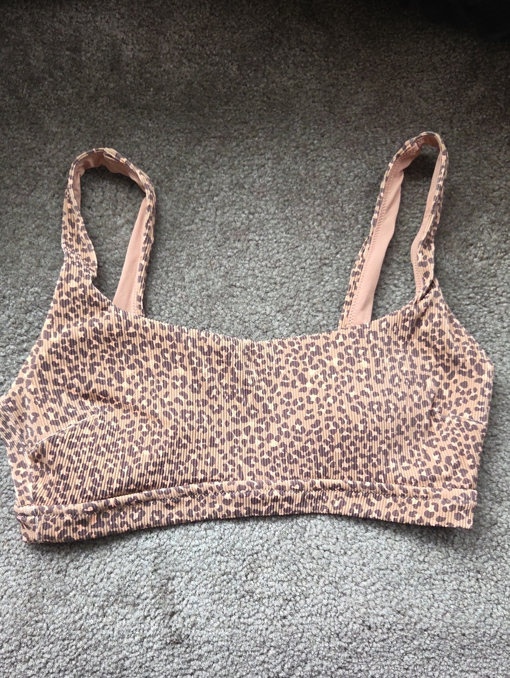 Aerie Leopard Print Scoop Swim Top